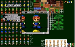 WebPaint98 でドット絵を編集している画面