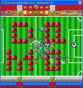 広いサッカー場できました。