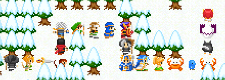 雪の森のマップ作成。
