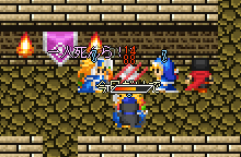 邪魔な敵をけちらしながら。