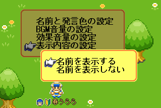 表示内容の設定